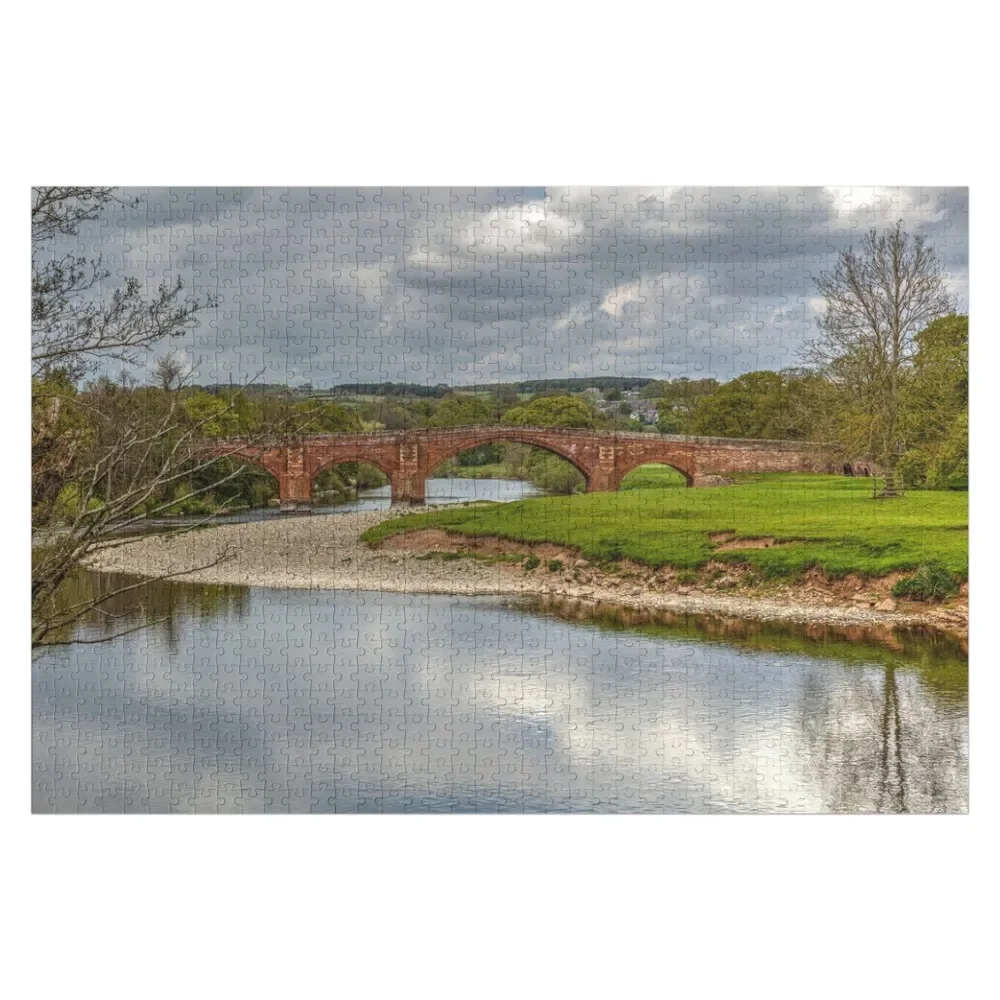 

Sandstone Bridge Across The River Eden, Cumbria, UK Jigsaw Puzzle Custom Photo Wood Name Personalized Toy Puzzle