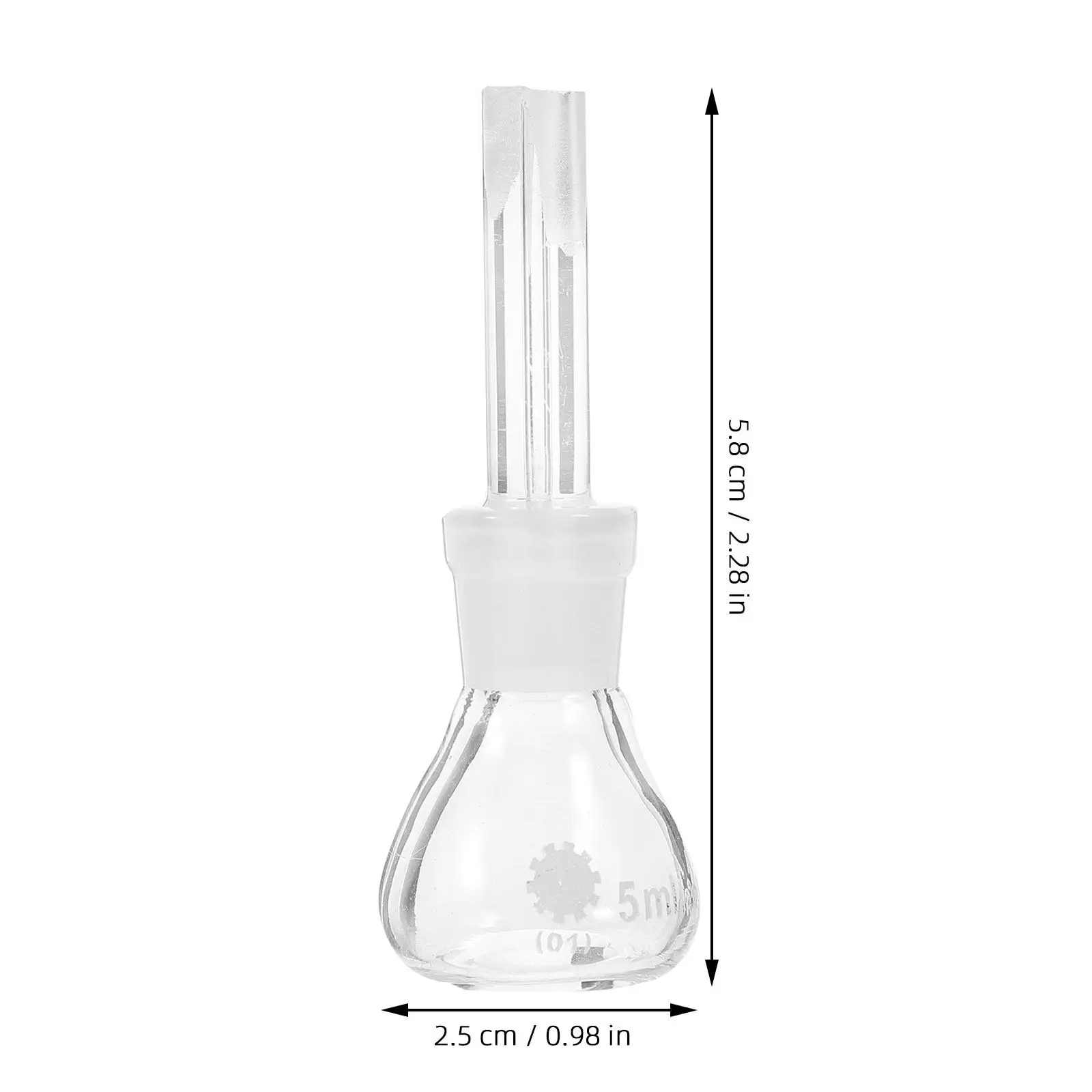 Glass Gravity Bottle Pycnometer 5Ml Perforated Stopper Precise Density Measurement Lab Glass Liquid Bottle Reagent Storage