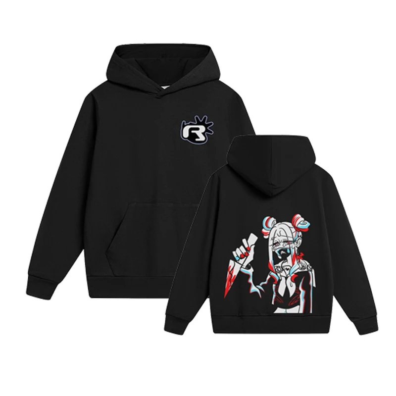

Women's pullover with Japanese anime print Y2K hooded sweatshirt Harajuku pattern street long sleeved hoodie