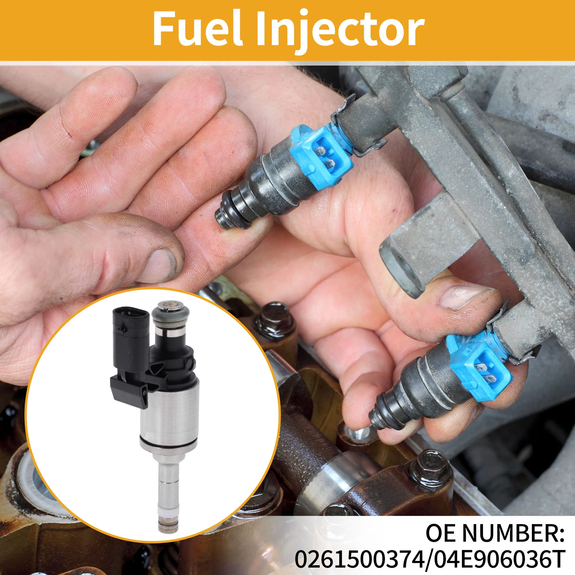 UXCELL 1 Pz No.0261500374/04E906036T Iniettore di carburante per AUDI A4 16-24 Ugello carburante motore