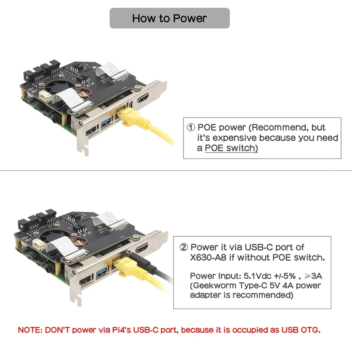 N35R_DU PiKVM-A8 Kit KVM-A8 PCIe Version for Raspberry Pi 4 Model B KVM