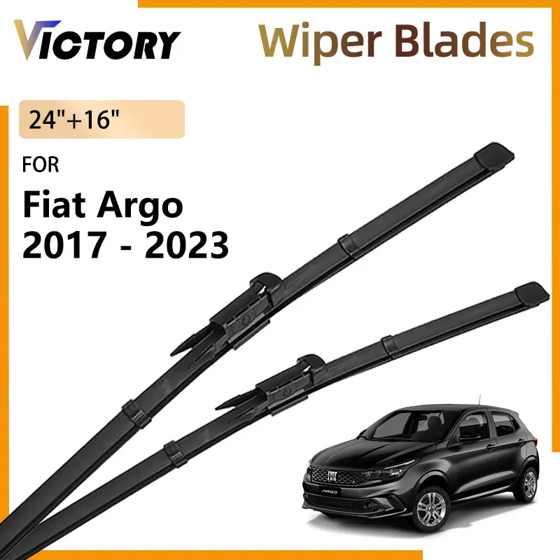 2x For Fiat Argo 2017 - 2023 2022 2021 2019 2018 Accessories Car Front Wiper Blades Windshield Windscreen Window Brushes 24