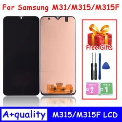 Test for Samsung  M31 M315 M315F Lcd Display Touch Screen Digitizer With Frame Assembly Parts M31 Screen With Frame