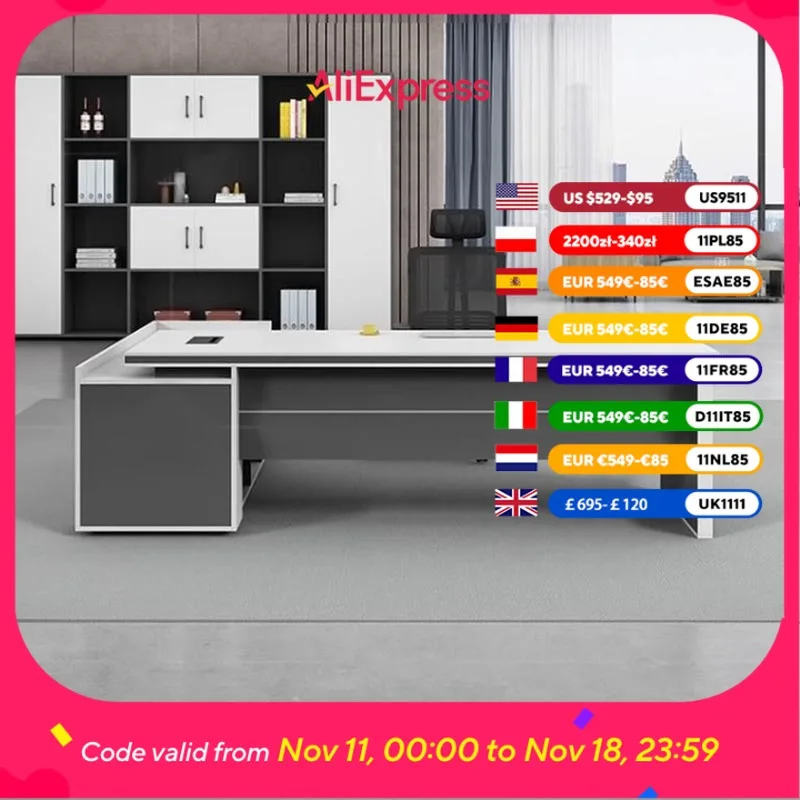 

Modern Cheap Study Computer Table Gaming Set Wide Wooden Storage Computer Desks Executive Writing Mesa Para Computador Ornament