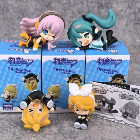 Figurki Anime Hatsune Miku, Kagamine Rin, Kagamine Len, Megurine Luka - Kolekcja Blind Box, Ozdoby, Prezenty