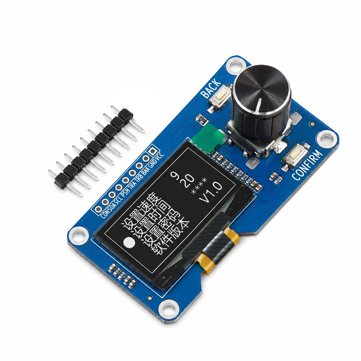 white LCD 0.96/1.3 inch oled display screen combined with EC11 rotary encoder module IIC interface for arduino