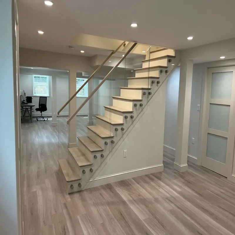 تصميم درابزين زجاجي للدرج، مأزق زجاجي قابل للتعديل