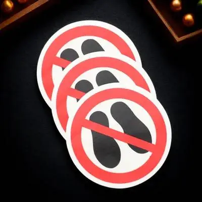 Adesivos de aviso sem passo, 3 peças, sinais de segurança autoadesivos duráveis para equipamentos industriais, piscinas e lugares de trabalho, viscosidade forte