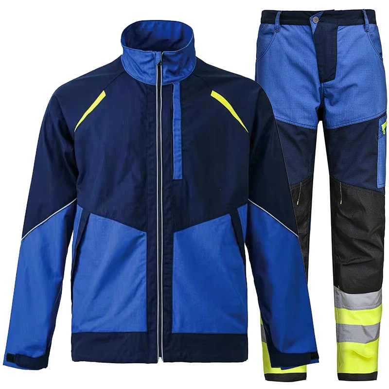 Work Safety Uniforms Men Women Working Reflective Welding Suit Car Repair Workshop Mechanic Plus Size Clothes Warehouse Workwear