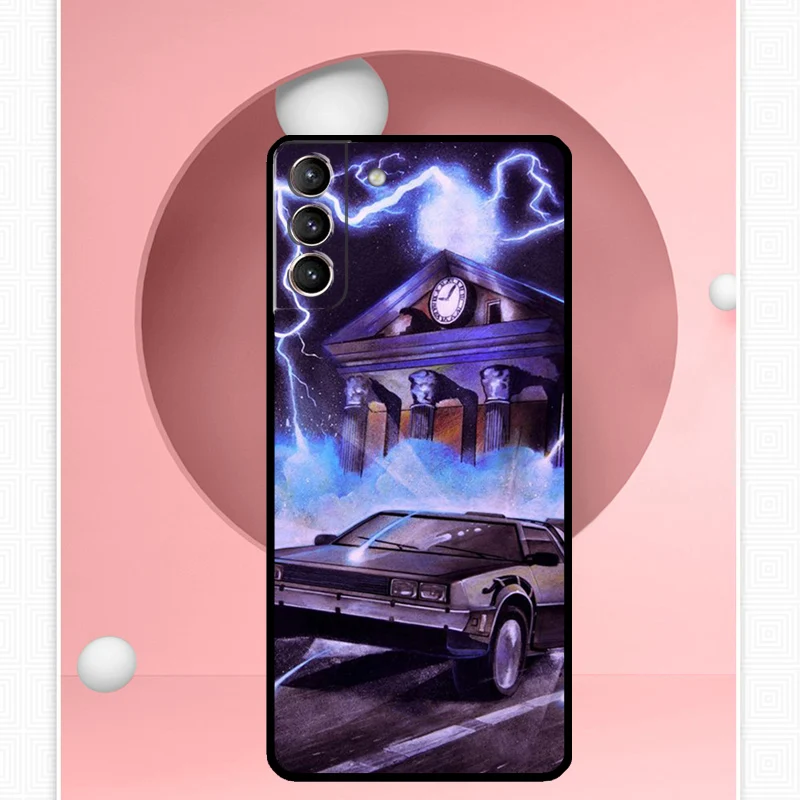 Back To The Future Time Machine Cover For Samsung Galaxy S23 S24 Ultra S8 S9 S10 S22 Plus Note 10 20 Ultra S20 S21 FE Case