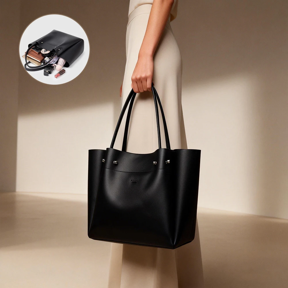 A stylish and minimalist handbag with a multifunctional design that can easily match casual or formal clothing