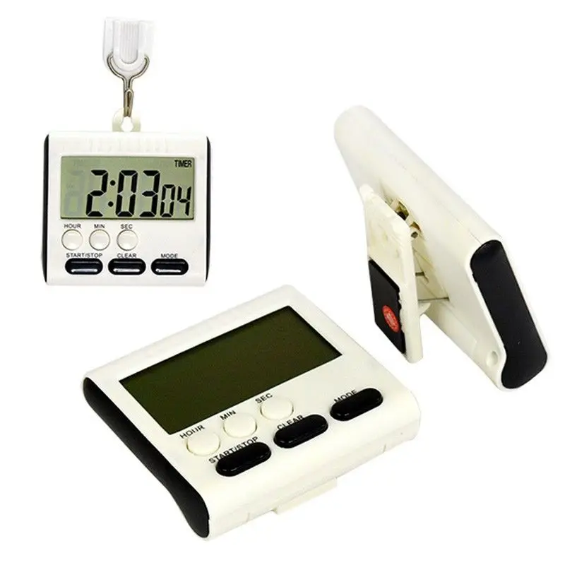 Digital Timer LCD Kitchen Cook Count Down Up 24 Hours Clock Alarm Magnetic Tool