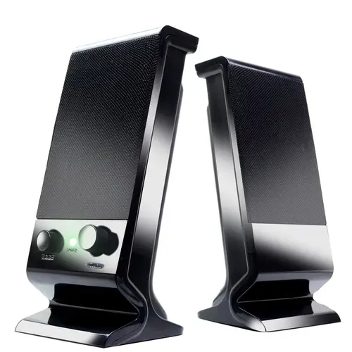 Altavoz para computadora Altavoces compactos y delicados para computadora portátil con control de volumen y enchufe de audio de 3,5 mm, altavoz de escritorio alimentado por USB