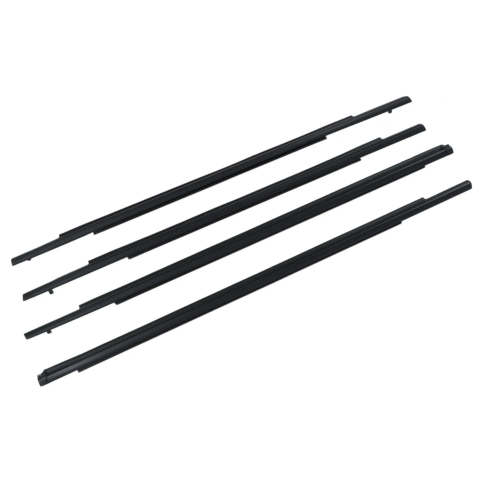 الجبهة الخلفية حزام الباب صب مجموعة سوداء نافذة السيارة صب حزام الكسوة المطاط عدة ل أوتلاندر ASX RVR 5757A243 #2