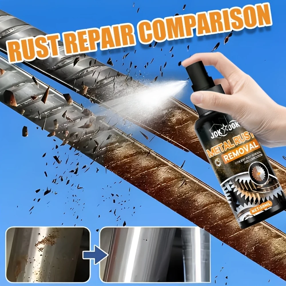JOKJOK Metal Rust Remover Spray with Iron Powder Spray Formula - Quick-Acting Rust Converter for Metal, No Surfactants/ for Surf
