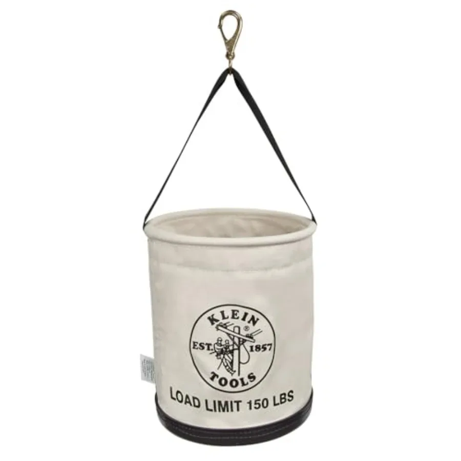 

5109SLR Canvas Bucket All-Purpose Tool Bucket with Plastic Bottom and Drain Holes Designed for Heavy-Duty Storage and Transport