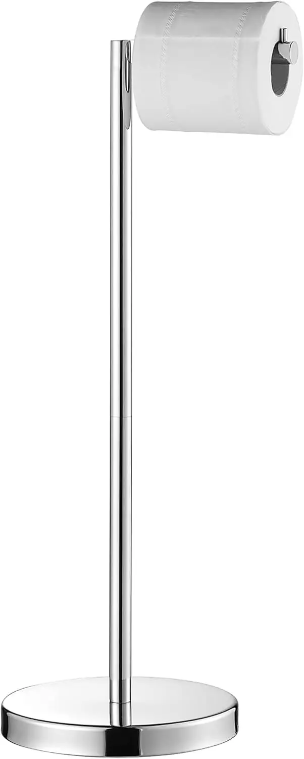 

Напольный держатель для туалетной бумаги с местом для 4 рулонов, хромированная отделка из нержавеющей стали - Органайзер для ванной комнаты