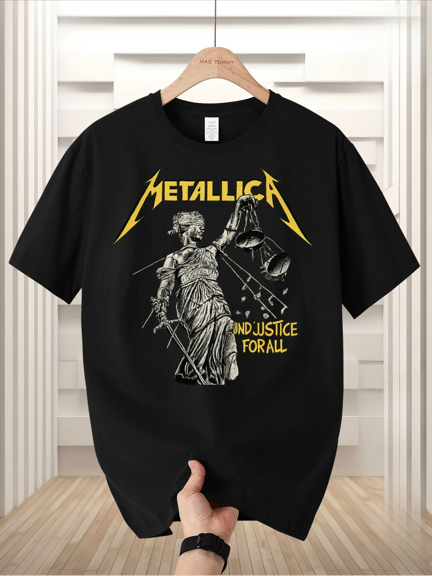 

2026 Unleash Your Inner Thrasher Metallica And Justice for All Official Graphic Tee - Men's Heavy Metal Band T-Shirt
