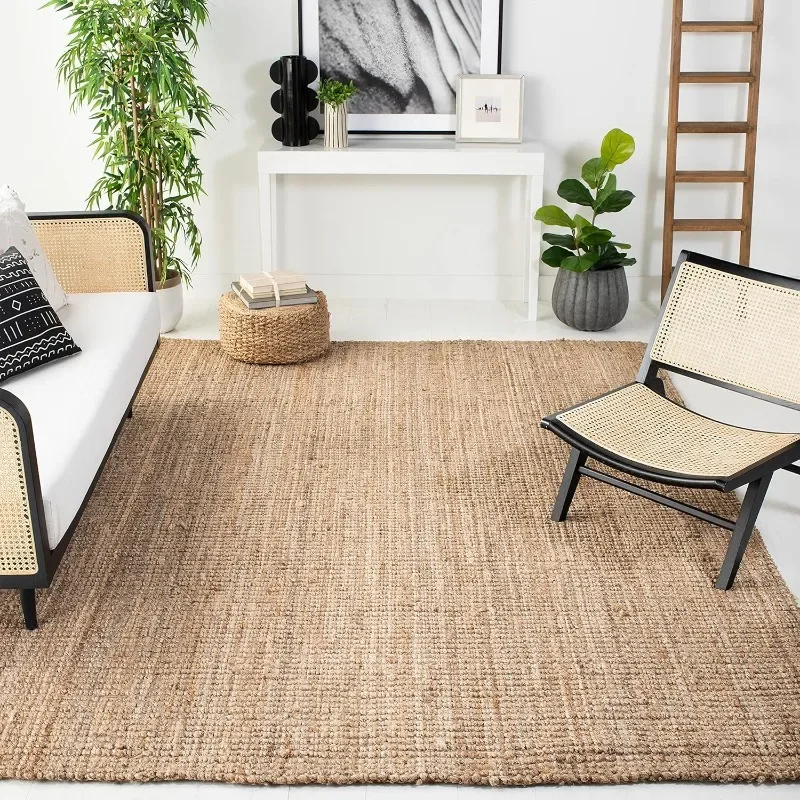 

Fiber Collection X-Large Area Rug, Natural, Handmade Farmhouse Jute, Ideal for High Traffic Areas in Living Room