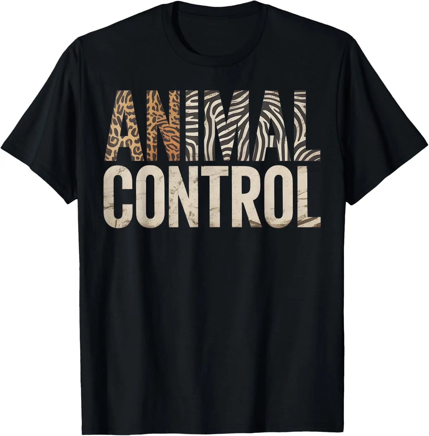 Animal Control Leopard Zebra Print Wildlife Rescue Design T-Shirt Unisex Y2K Aesthetic Graphic T‑Shirt Trendy Streetwear Crew Neck Short Sleeve Soft Cotton Tee Fashion Daily Tops Men Women