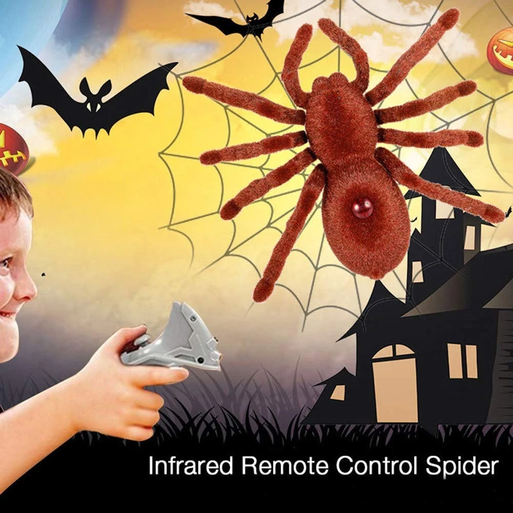 Jouet d'araignée télécommandé infrarouge, jouet RC de farces effrayantes d'animal en peluche rampant de Simulation pour enfants garçons filles cadeau de fête d'Halloween