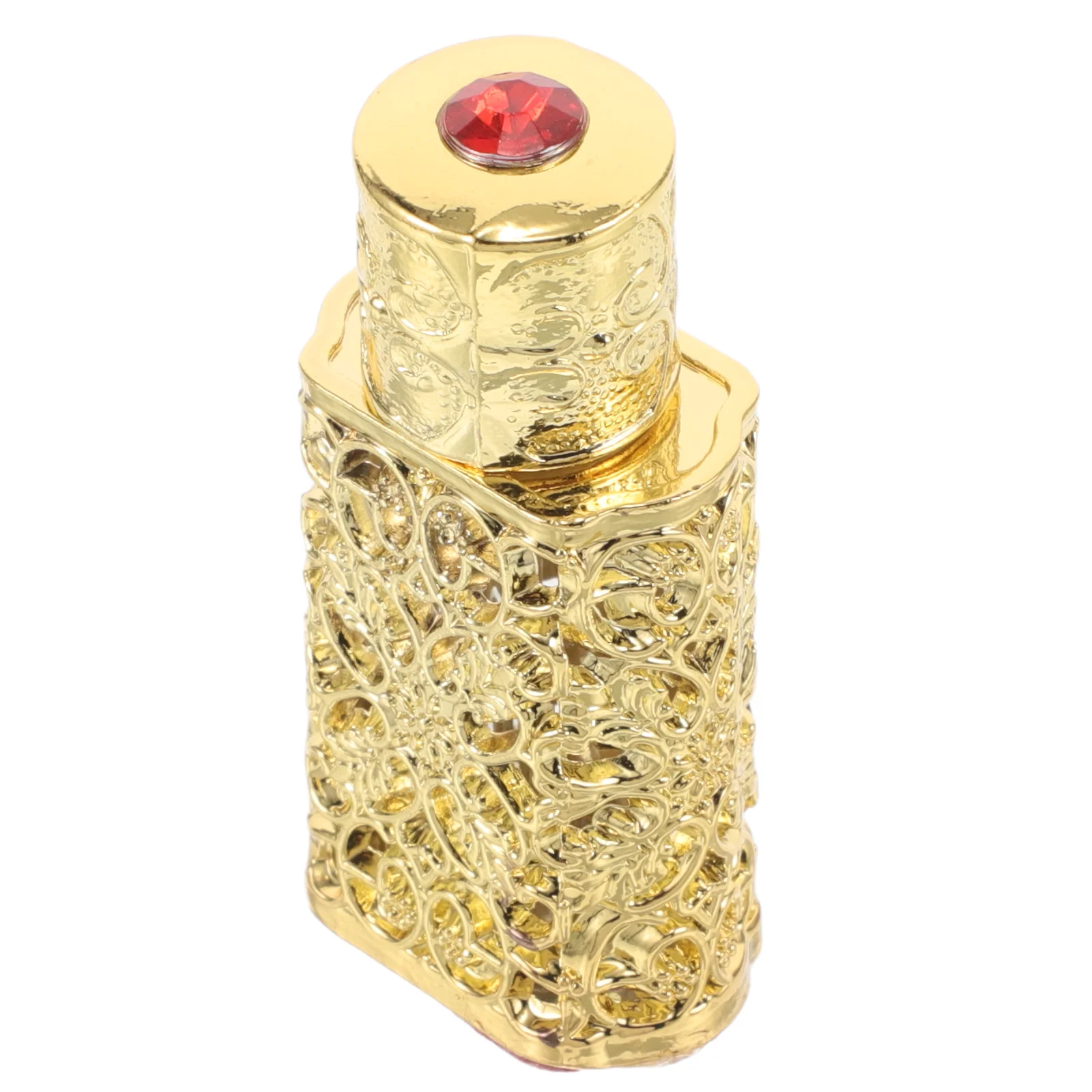 

Filling Pattern Hollow Perfume Bottle Travel No Sticky Pot Fashion Alloy Homemade Egyptian Essential Oil