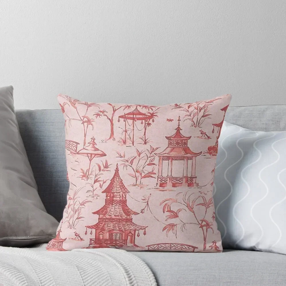 

Pink Pagodas Throw Pillow Pillows Aesthetic ornamental pillows Custom Cushion Photo pillow cover luxury pillow