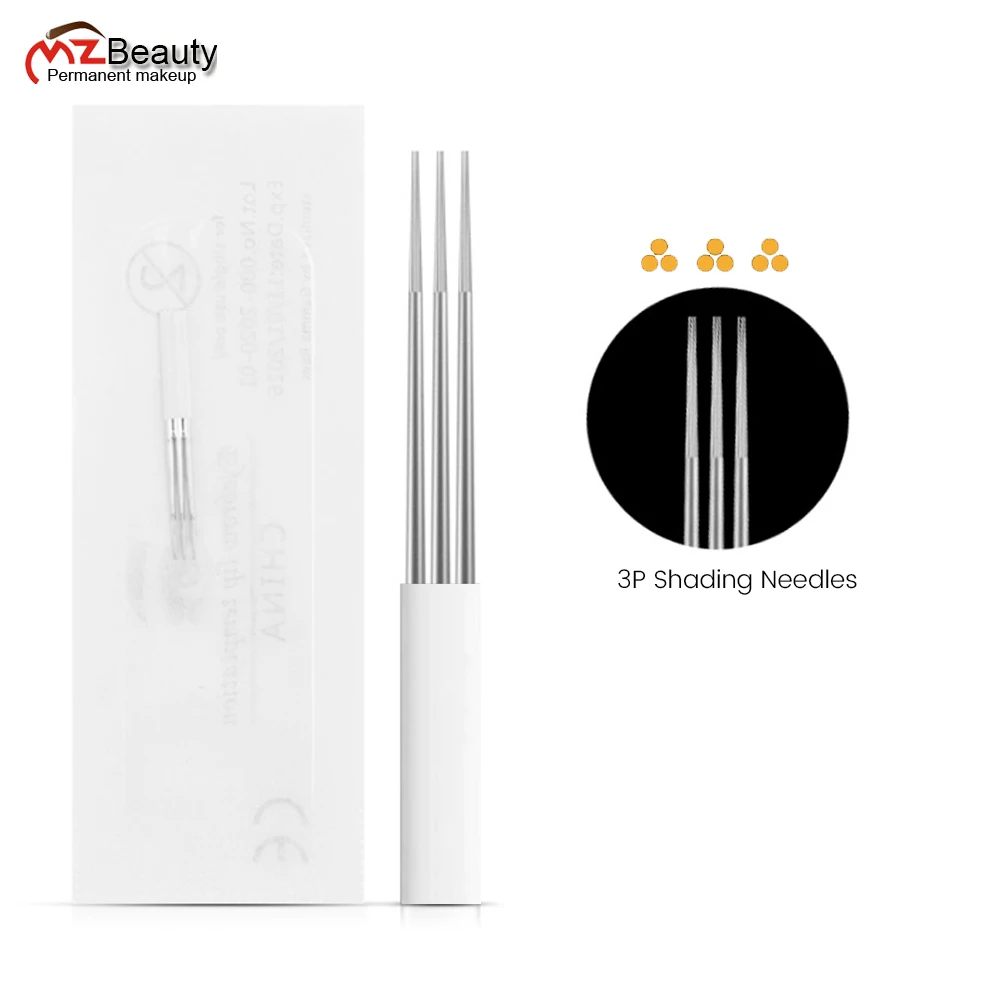 3P Shading Needles Tower Tips Triangle 9 Pins Microblading Blades Tattoo Manual Pen Use Fill The Fine And Dense Surface Stroke