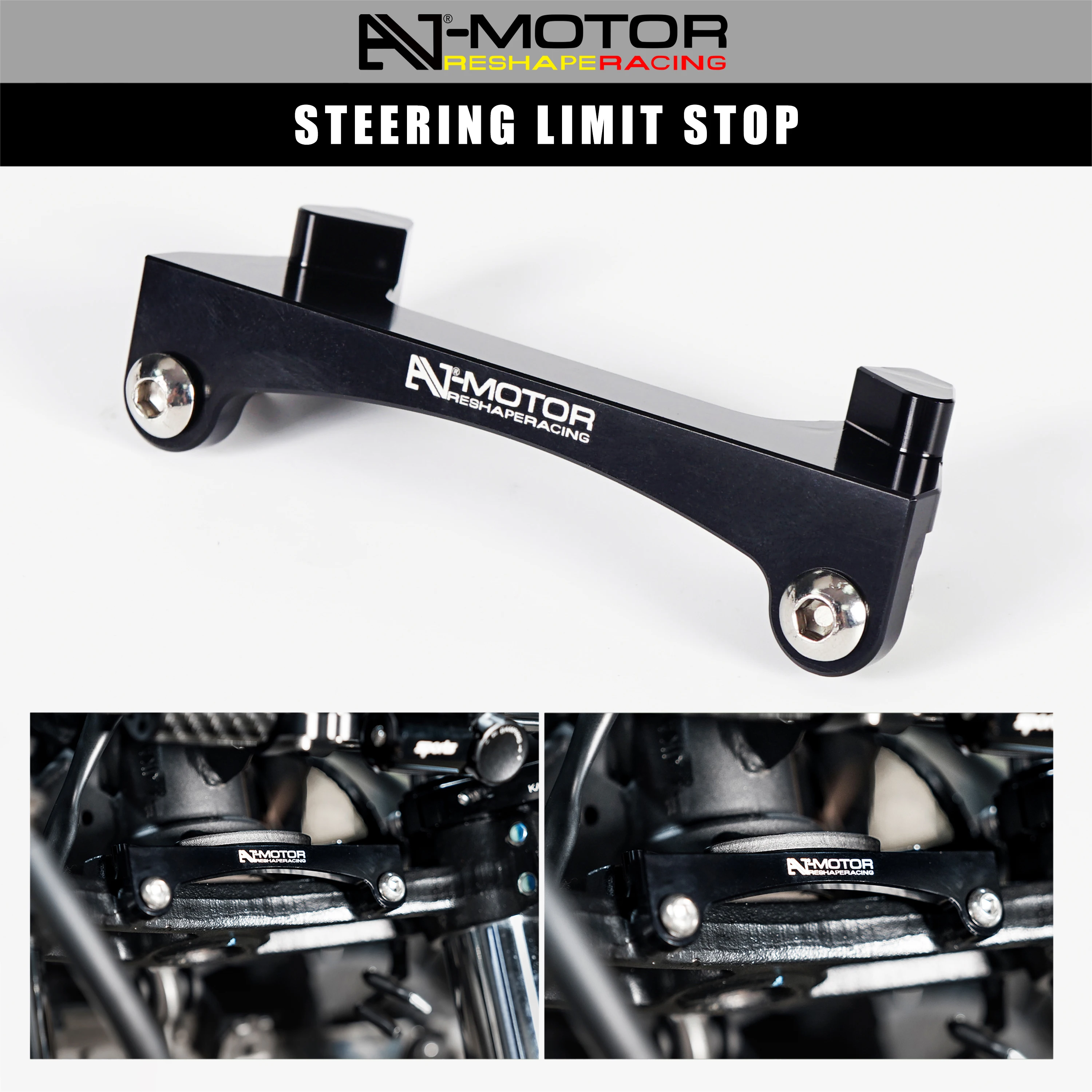 

Steering Stopper for Kawasaki Ninja 400 2018-2024, Motorcycle Steering Damper Lock Stop Block Protector