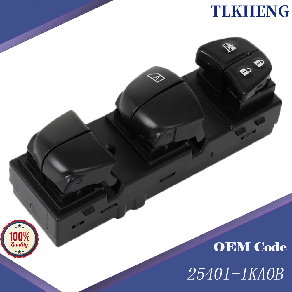 Interruptor de Control de Ventanas Eléctricas 25401-1KA0B para Nissan Juke (F15) 2010-2019