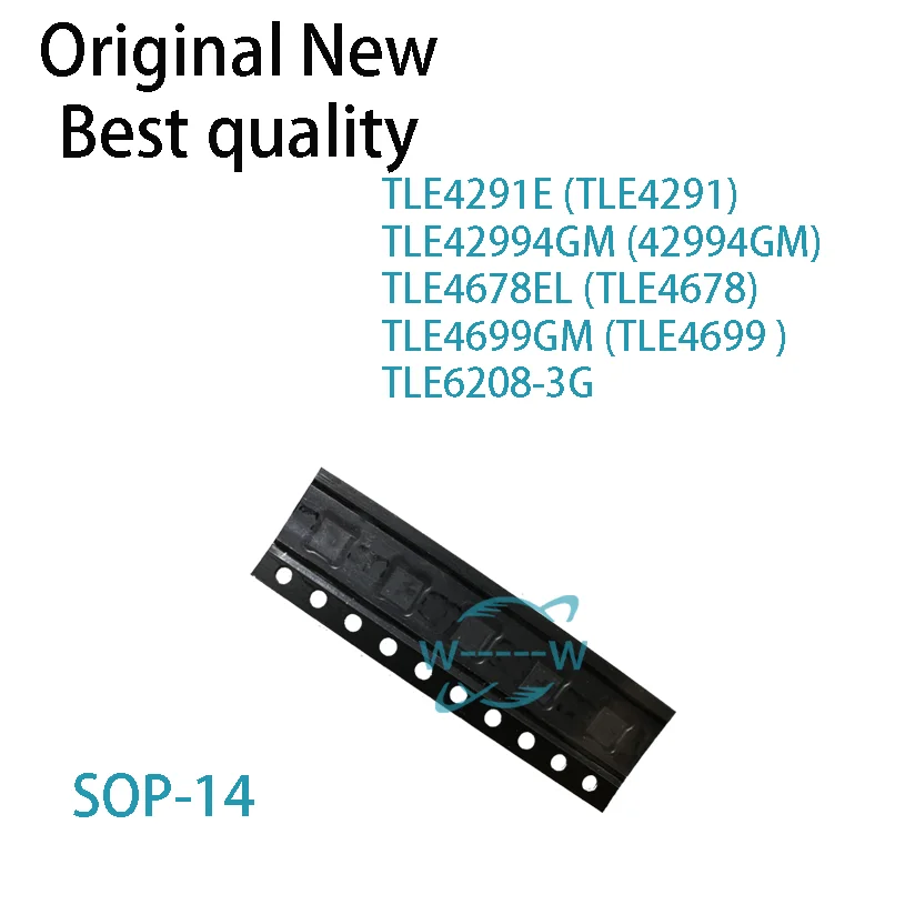 (5 PCS)NEW TLE4291E TLE4291 TLE42994GM 42994GM TLE4678EL TLE4678 TLE4699GM TLE4699 TLE6208-3G TLE42994 TLE6208-3 SOP-14 IC CHIP