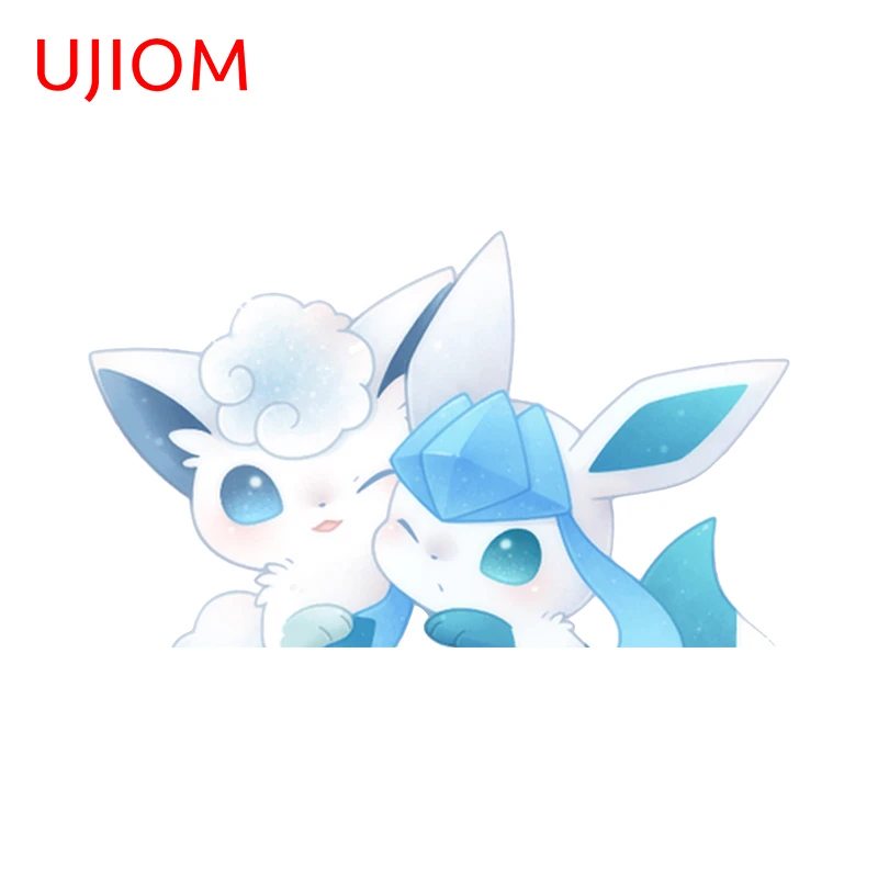 UJIOM 13cm X 7.7cm Chillet Chibi Cartoon Wall Stickers Personality Kid Room Decoration Decal Cool Cabinet Stove Desk Chambre