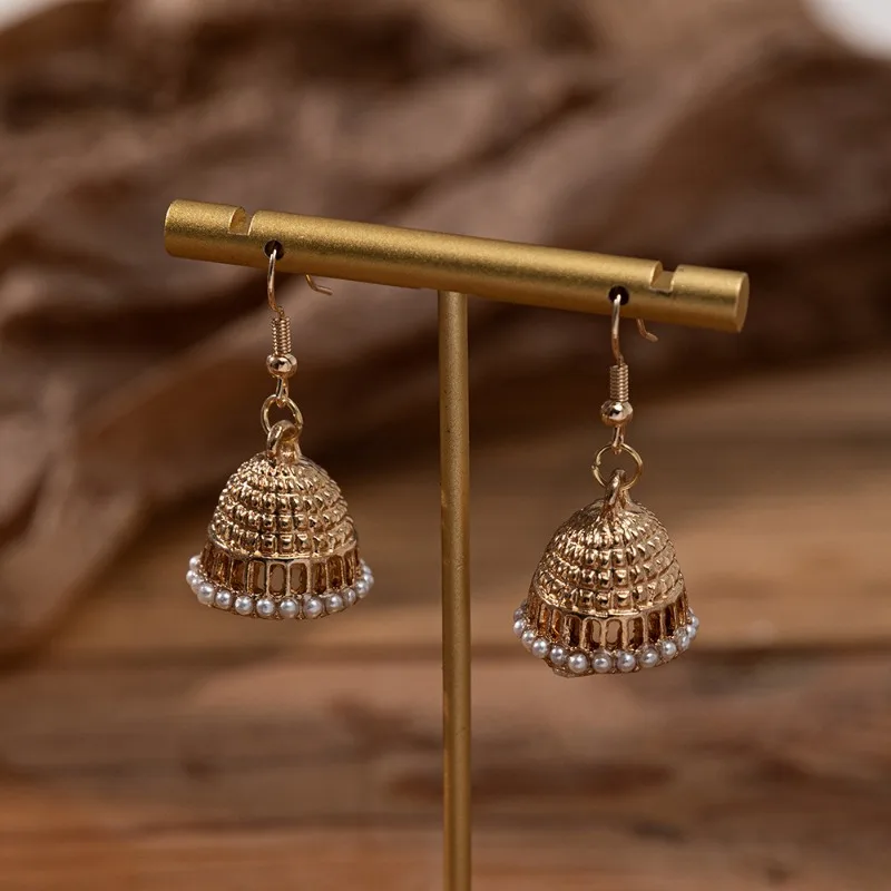 New Ethnic Jhumka Jewelry Boho Vintage Women\'s Retro Exotic Indian Pearl Tassel Earrings Brincos Feminino Kolczyki