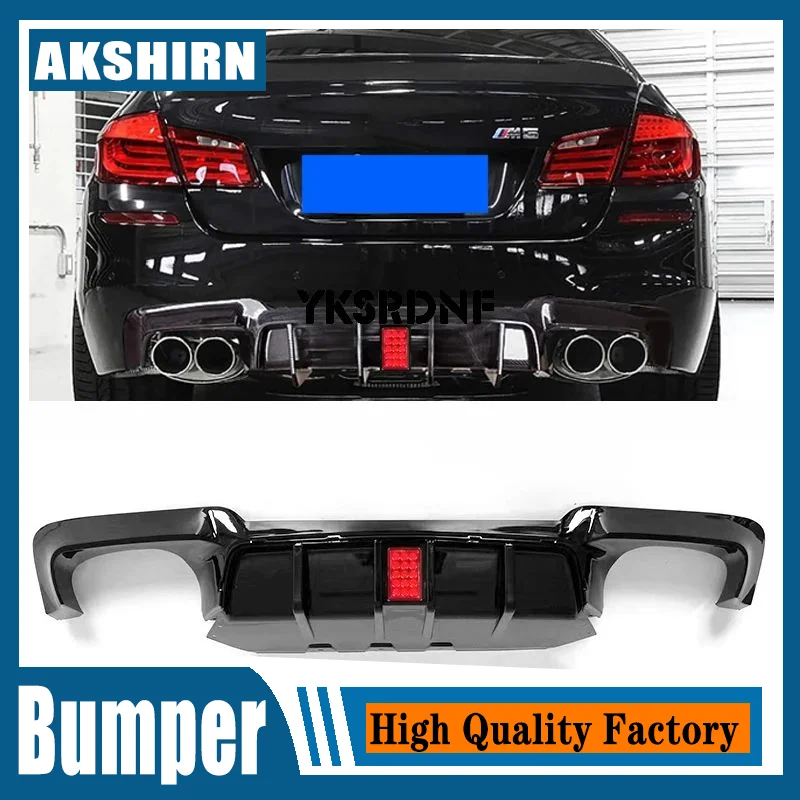 

Car Rear Bumper Lip Spoiler Diffuser Guard Exhaust Plate Splitter For BMW F10 F11 528 535 540 M-Tech 2011-2016