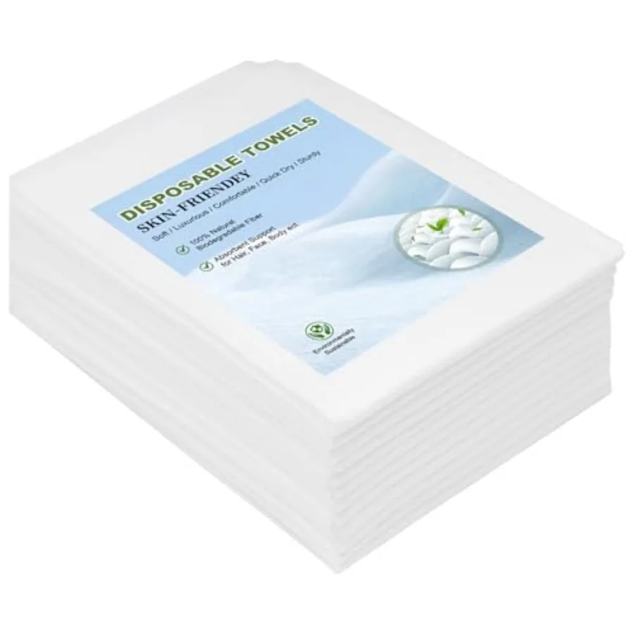 

Disposable Towels Count, 32"x16" Ultra Absorbent and Soft Disposable Body Towels, Single-Use Cleaning Towels, Suitable for Home