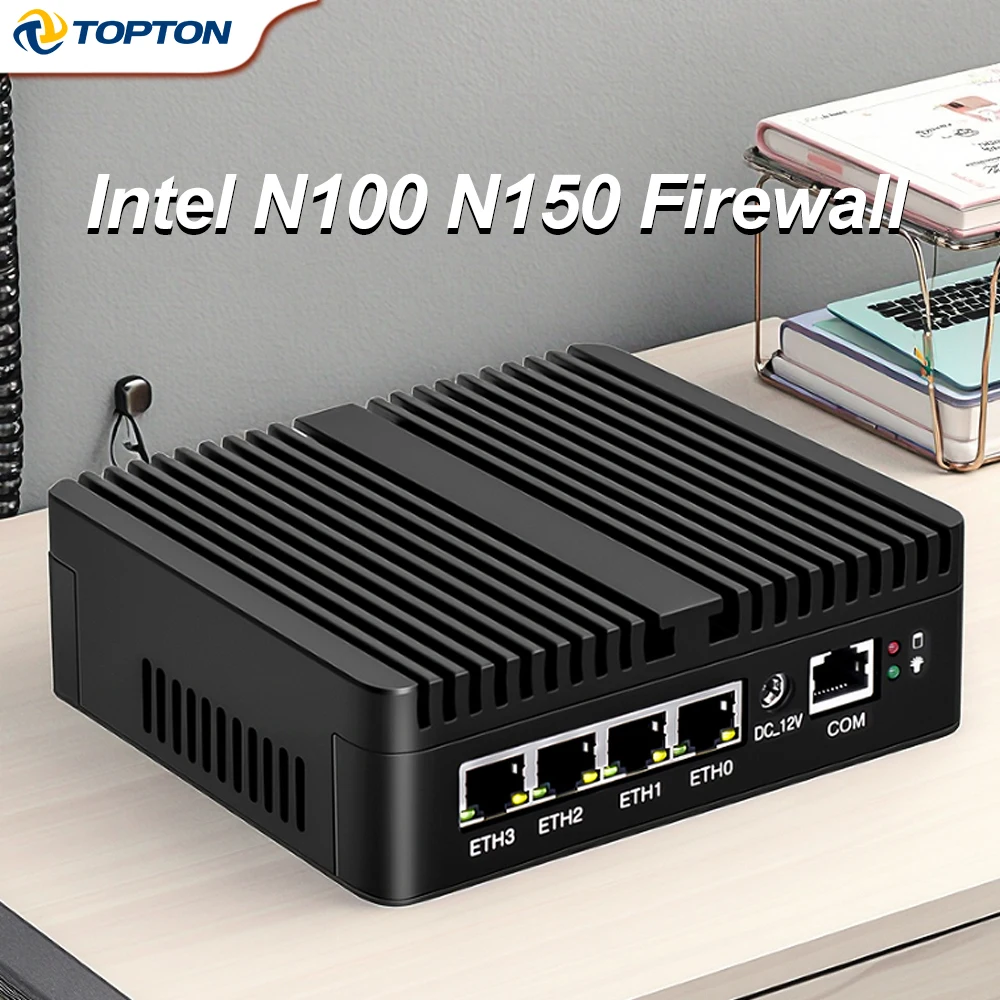 Intel N100 N150 Firewall Router Thuisserver N5105 N6210 4xIntel i226 2.5G LAN NVMe Industriële Fanless Mini PC OPNsense pfSense