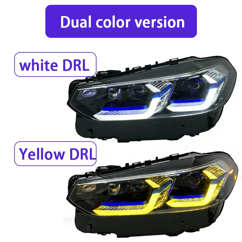 

It is suitable for 18-23 BMW X3 G01 G08 laser headlights changing from old to new DRL dynamic turn signal cars.