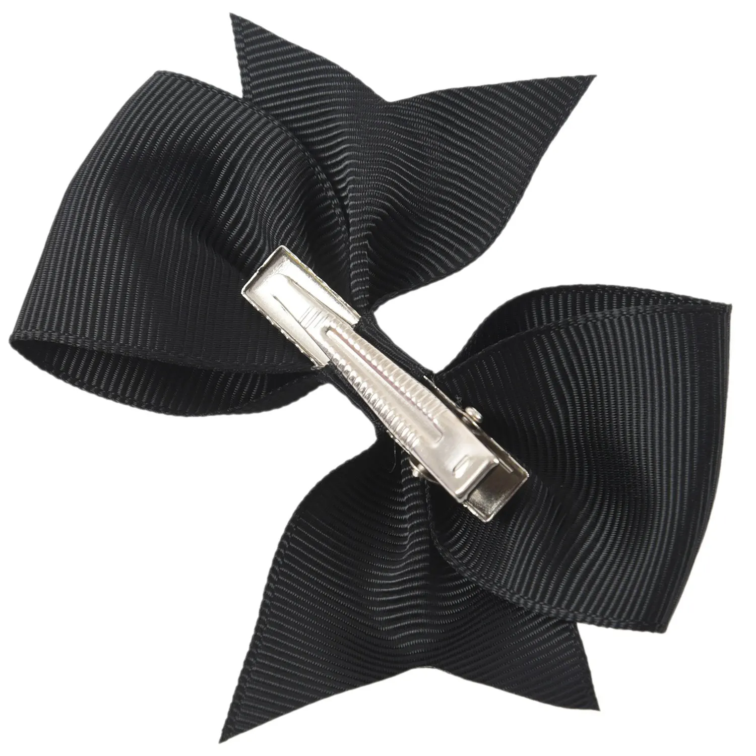 FZFZ 20개 큰 머리 활 소녀 악어 클립 그로그랭 리본 머리띠