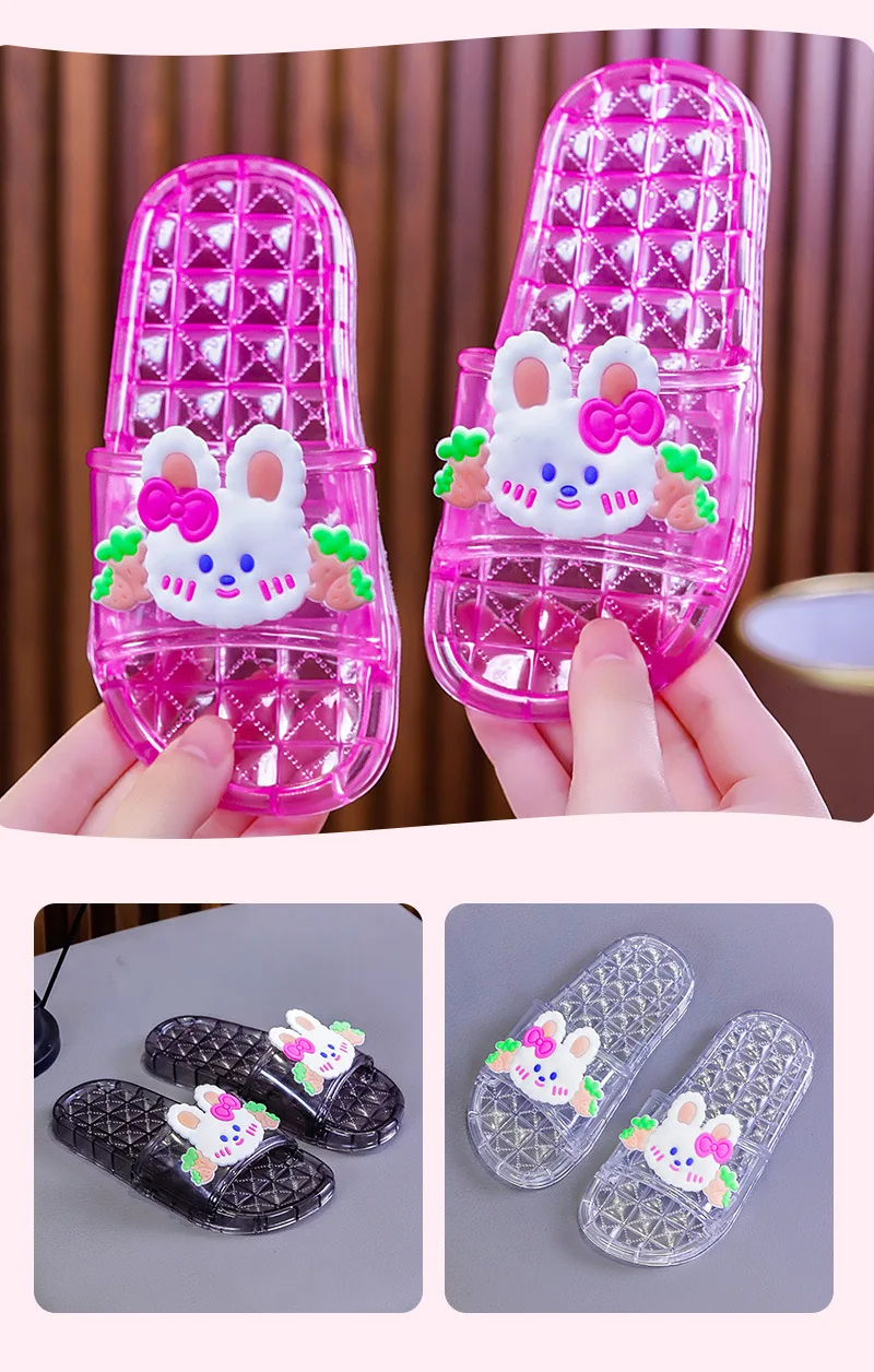 2026 Mädchen Sommer Kristall-Jelly-Sandalen Transparente Weiche Sohle Rutschfest Innen- und Außenbereich Prinzessinnen-Set – Detail 18