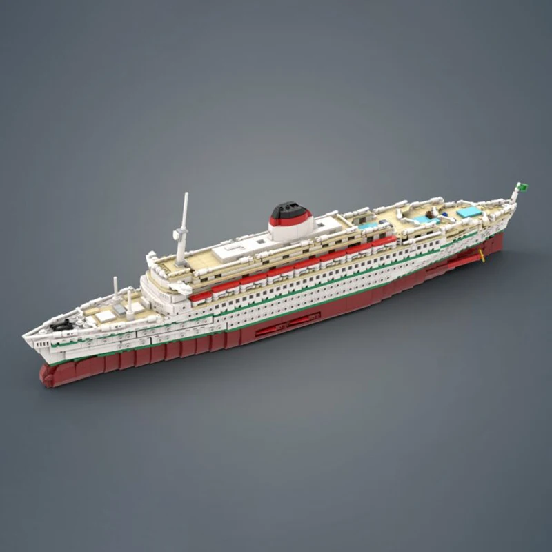 New products, MOC building blocks, creative models, Leonardo da Vinci cruise ship, modular design, DIY puzzle toy assembly set