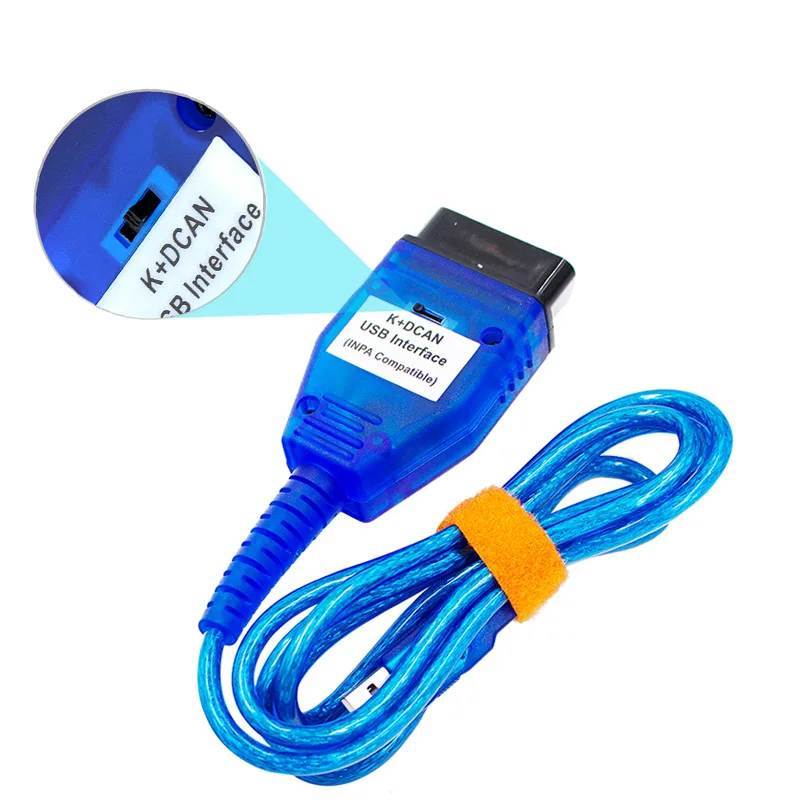 Inpa K+CAN K+DCAN USB Interface FT232RL Chip BMW Diagnostic Line Blue With Switch