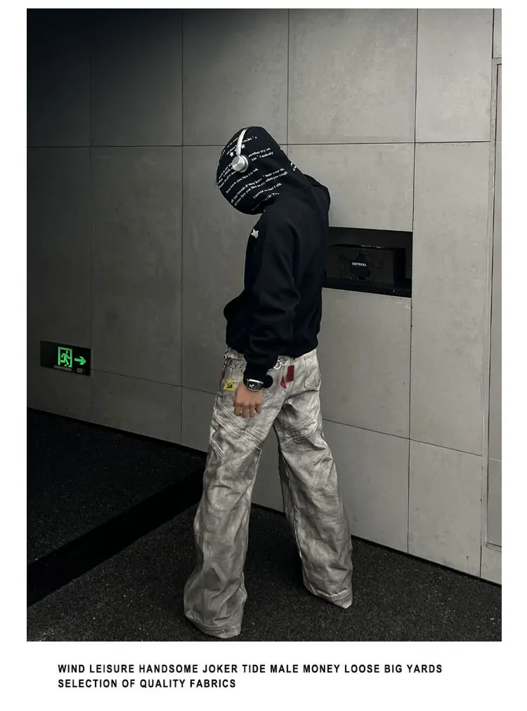 American High Street Fashion Trend Hooded Sweatshirt Autumn Winter New Loose Casual Youth Popular Hoodie Unisex