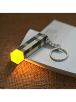 MC Game Mini Torch Flashlight Keychain LEDs Built-in Battery Type Backpack Pendant Gift Miniature Toy Decoration Ornament Favors