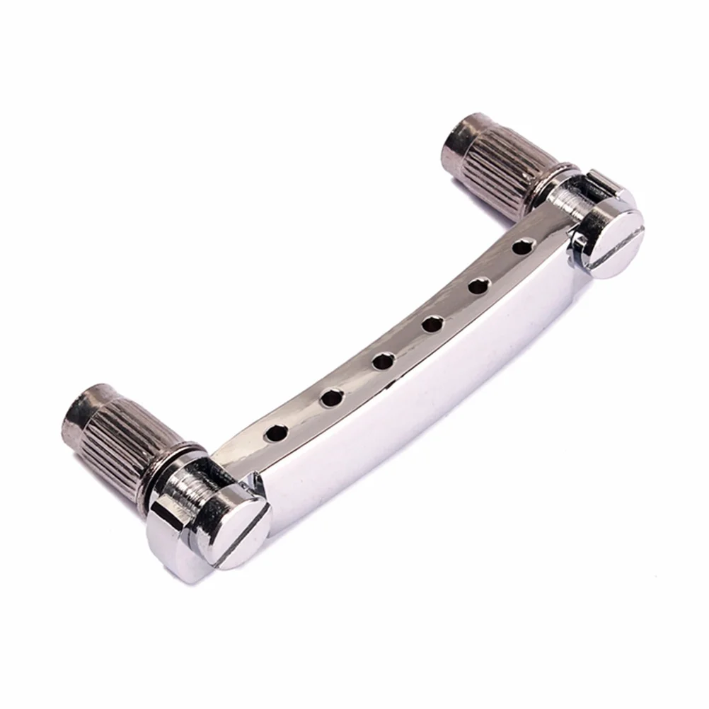 

Roller Saddle Tailpiece Silver Electric Guitar Bridge Kit Style Replacement Parts Zinc Alloy Chrome Finish Durable