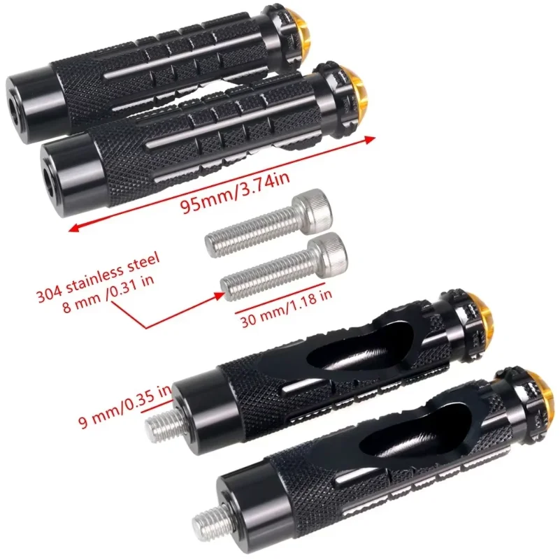High-quality Motorcycle Footrest Efficient anti slip Rearset Footrests Foot Rest Motorbike Rear Footpegs Thread Rear Set Pedals