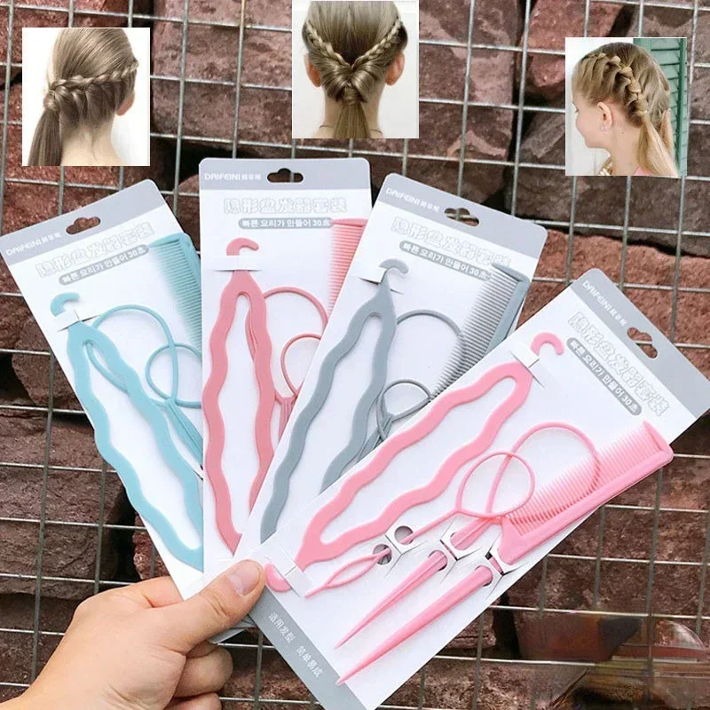 Nuovi strumenti magici per lo styling dei capelli Accessori per intrecciare i capelli fai-da-teTwist Bun Barrettes Fermagli per capelli per le donne