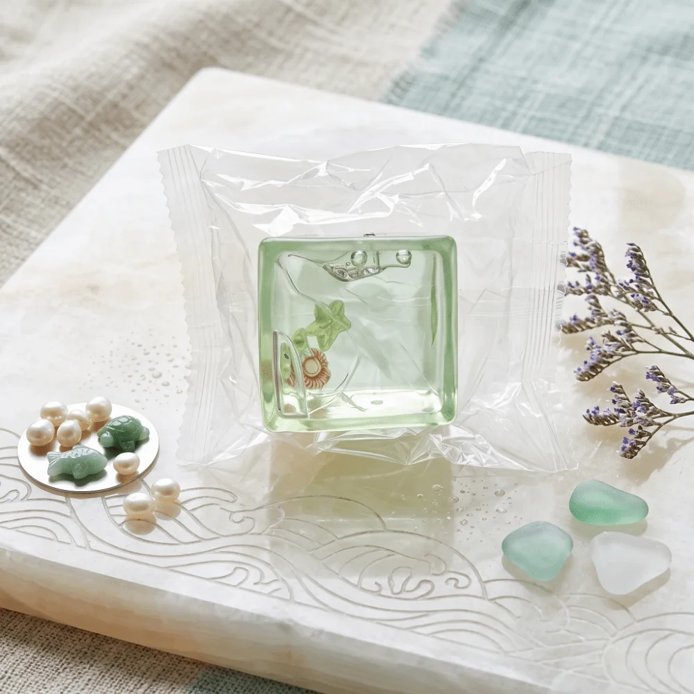 Pinch 3D Ocean Themed Ocean Themed Squishy Slow Rising Maltose Water Hand Squeeze Slow Rebound Soft Cube Sensory Gifts