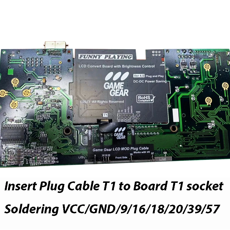 V4.2 LCD Bildschirm Für SEGA Game Gear HighLit Volle Display VGA Out Mod Highlight Einstellbare Helligkeit LCD Kits Für SEGA GG Konsole