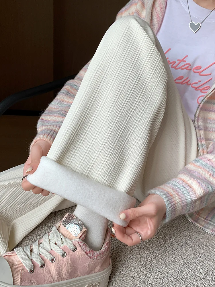 ワイドレッグパンツ ヨガ レディース 秋 ミニマリスト ニット シンプル アーバン ユニセックス ピュア 大人 シェニール アルトゴス ディテール トラウザーズ 2025