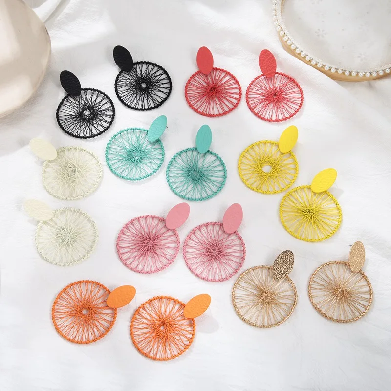 Candy color spring and summer earrings 2020 new jewelry, one piece for hair, dream catcher earrings, and one piece for popular j